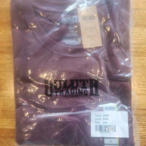 Duluth Trading Men's Longtail T Relaxed Fit Long Sleeve Crew Pocket XXL Burgundy